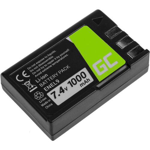 Green cell Baterija EN-EL9 za Nikon D40 / D40X / D60 / D3000 / D5000, 1000 mAh Slike