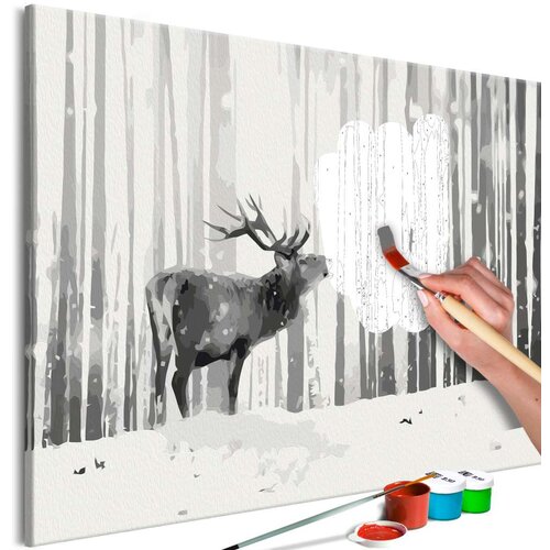  Slika za samostalno slikanje - Deer in the Snow 60x40 Cijene