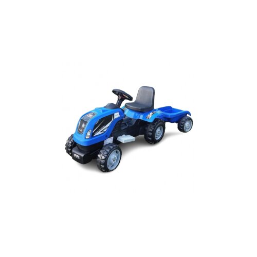 Traktor na akumulator sa prikolicom MMX plava Slike