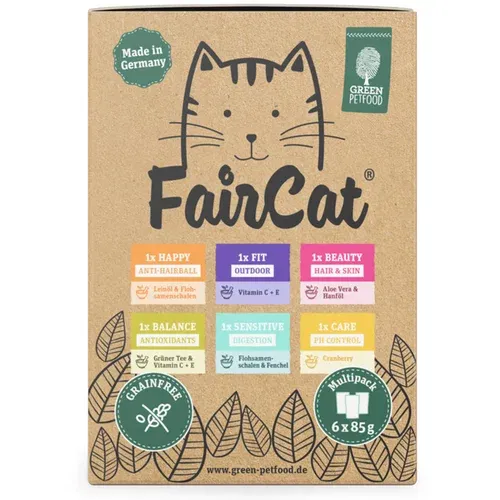 Green Petfood FairCat Multipack - 6 x 85 g
