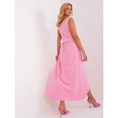 Fashion Hunters Pink maxi dress for summer