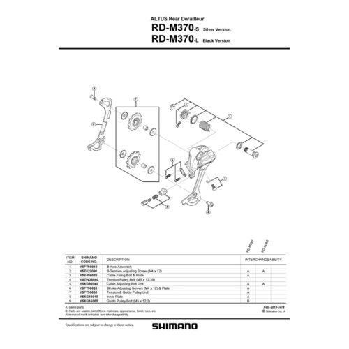  Kotačić Zadnjeg Mjenjača Shimano Rd-M370, Guide I Tension Pulley Cijene