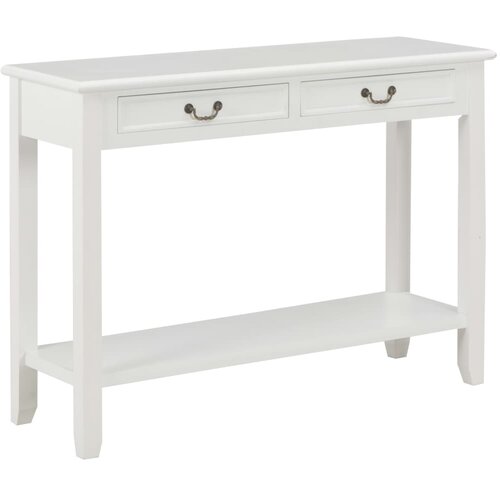 The Living Store Konzolna mizica bela 110x35x80 cm les - Konzolna Mizica, (21836645) Cene