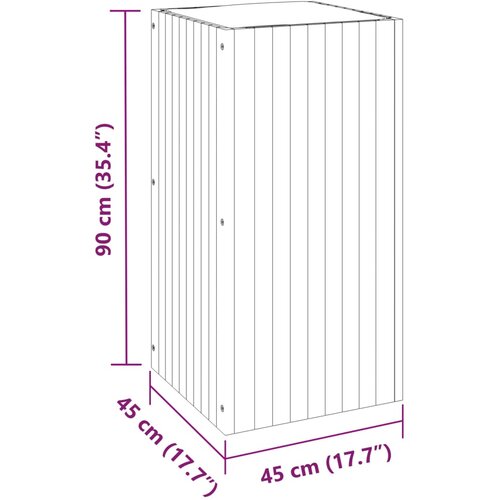  Vrtna sadilica 45 x 45 x 90 cm od masivnog bagremovog drva Slike