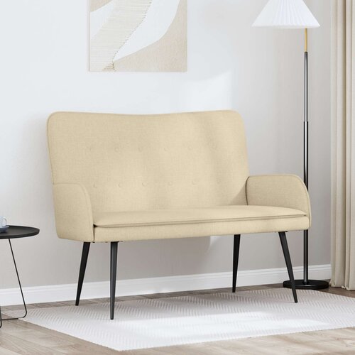 SOFA za dvije osobe Krema 115 x 61 x 87 cm tkanina Slike