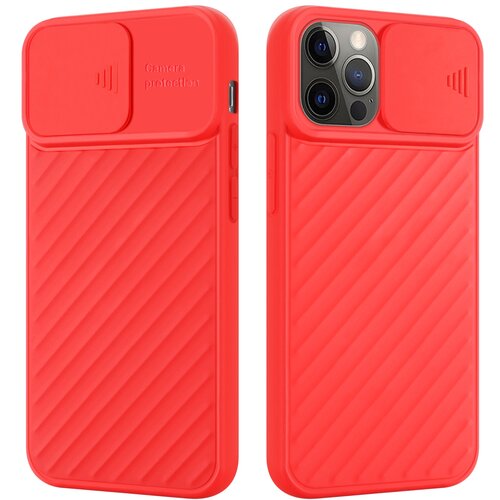 Cadorabo Ohi&amp;scaron;je, združljiv z Apple v Matt Red - Za&amp;scaron;čitni pokrov iz fleksibilnega silikona TPU in z za&amp;scaron;čito pred kamero, (20589884) Slike