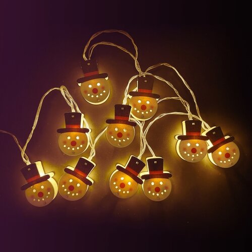 Aigostar LED svetlosni niz 10xLED/3xAA 1,5 m topla bela Sne&amp;scaron;ko Slike