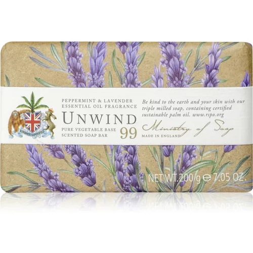 The Somerset Toiletry Co. Natural Spa Wellbeing Soaps sapun za tijelo Peppermint & Lavender 200 g