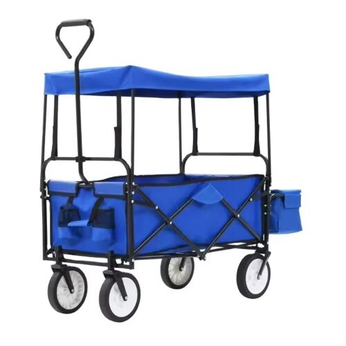 Master Kolica sklopiva transportna sa krovom i kočnicom FW1802 crna/plava Cijene