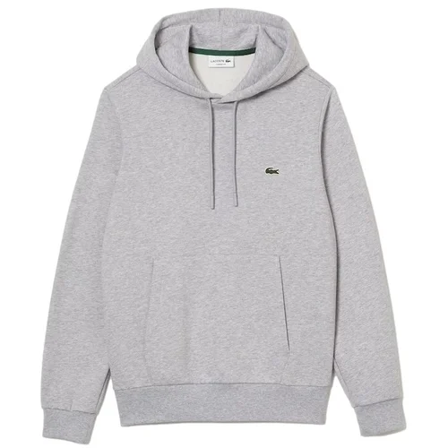 Lacoste Organic Brushed Cotton Hoodie - Grey Siva