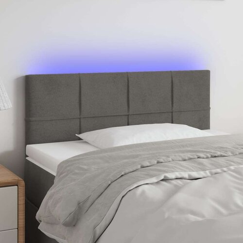  Posteljno vzglavje temno sivo 80x5x78/88 cm žamet, (20735030) Slike