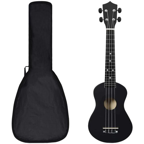 vidaXL Set dječjeg ukulelea Soprano s torbom crni 23 " Cijene