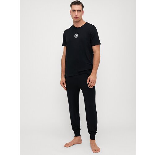 Polo Ralph Lauren Spodnji del pižame črna / bela Slike