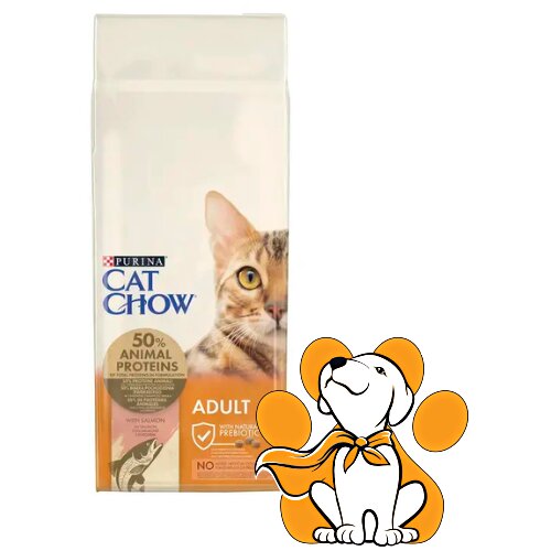 Purina Cat Chow cat Chow Adult Salmon 15kg, Granulirana Hrana Za Odrasle Mačke Sa Ukusom Lososa Slike