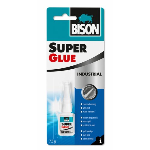Bison Sekundno lepilo Super Glue Industrial (7,5 g) Slike
