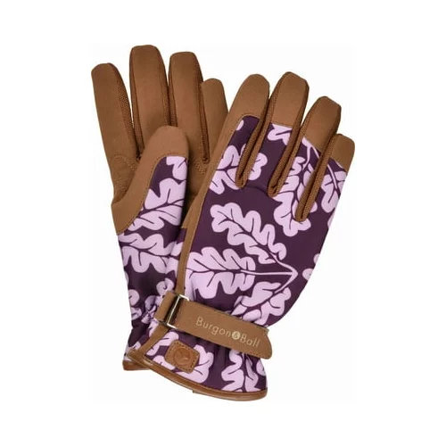 Burgon & Ball Vrtnarske rokavice "Oak Leaf" - sliva - S/M