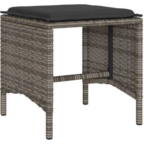 VidaXL 6-dijelni set vrtnih sofa od poliratana s jastucima sivi Slike