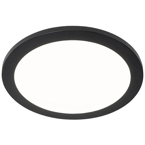 QAZQA Stropna svetilka črna 30 cm z LED 3-stopenjsko zatemnitvijo IP44 - Steve Cene