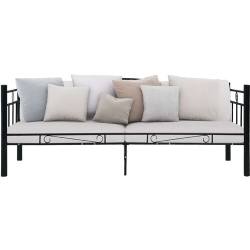  Za dnevni ležaj crni metalni 90 x 200 cm Slike