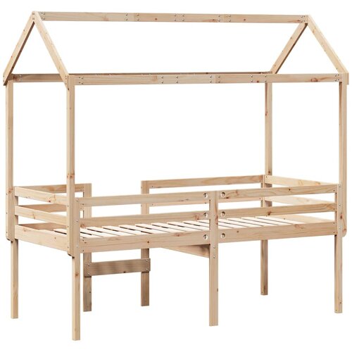  Visoki krevet s krovom 90 x 190 cm od masivne borovine Slike