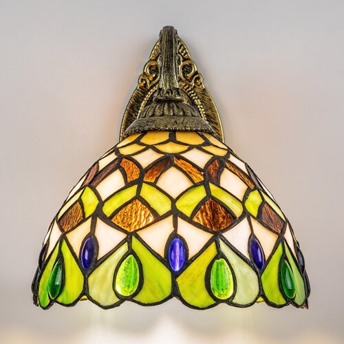 Brilagi tiffany vitražna zidna lampa margaret 1xE27/40W/230V Slike