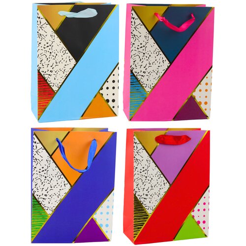 Paper Gift Bag Geometric Patterns 23 x 18 x 10.5 cm Slike