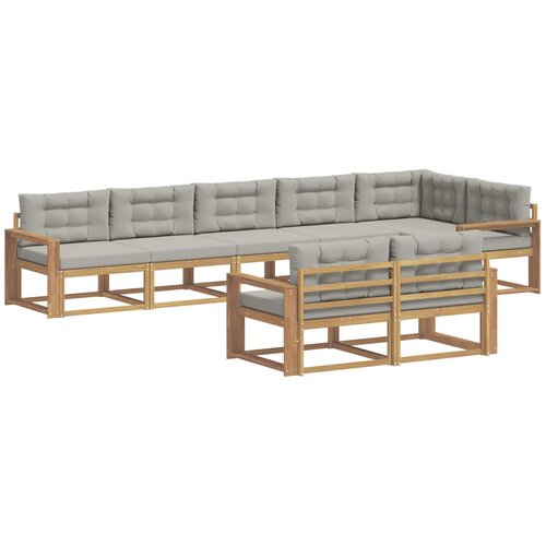 vidaXL Zunanja garnitura za sedenje 6 pcs Bela in svetlo siva, (5000282011) Cene