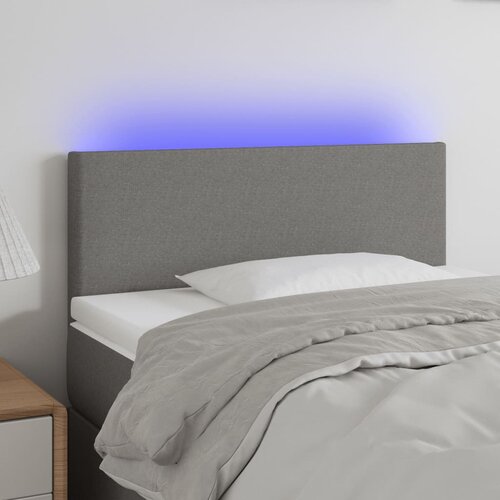 vidaXL LED uzglavlje tamnosivo 100x5x78/88 cm od tkanine Cijene