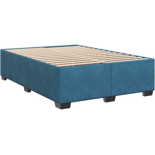 VidaXL Posteljni okvir moder 140x200 cm žamet, (21308661) Slike