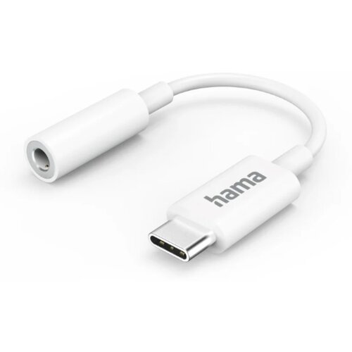 Hama adapter Aux, USB-C - 3,5 mm Jack, 00201524, bel Slike