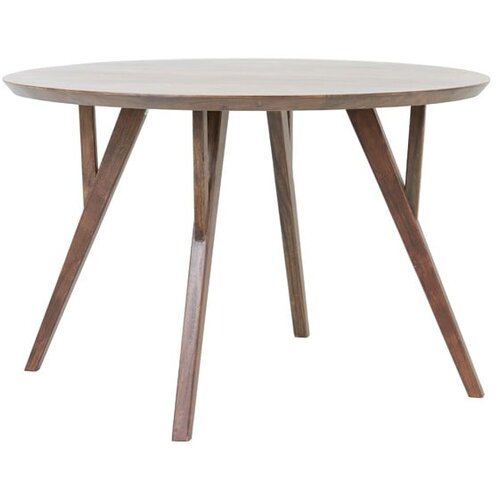 Light & Living Rjava okrogla jedilna miza z mizno ploščo iz akacije ø 120 cm Quenza – Cene