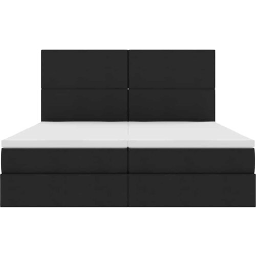  Krevet s od storage s uzglavljem Crna 180 x 200 cm Tkanina Slike