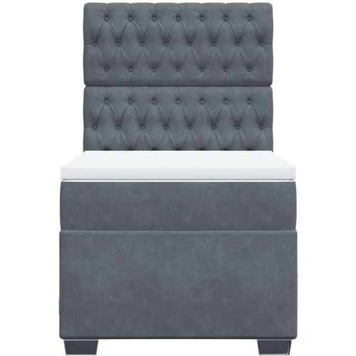 VidaXL box spring krevet s madracem tamnosivi 90x200 cm bar&amp;scaron;unasti Slike