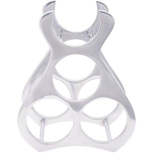 VidaXL Stojalo za vino Srebrna Aluminij 23 x 14 x 28 cm Organizatorji Slike