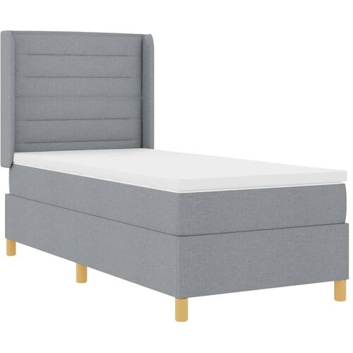 vidaXL Postelja z žimnico Box Spring Svetlo siva 100 x 200 cm blago, (5000126640) Cene