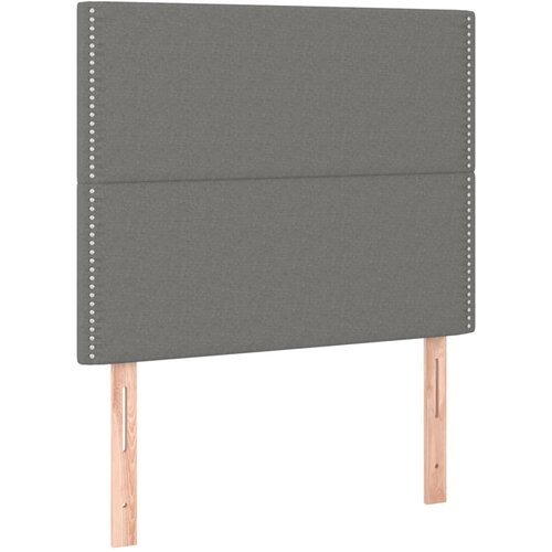 Maison Chic Posteljno vzglavje - Vzglavna omarica 2 kosa temno sivo 100x5x78/88 cm blago, (22077635) Slike