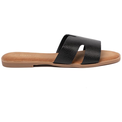 Shelvt Black women's eco leather flip-flops Cijene