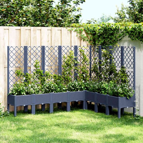  Vrtna sadilica s re&scaron;etkom plava siva 200 x 160 x 142 cm PP Cijene