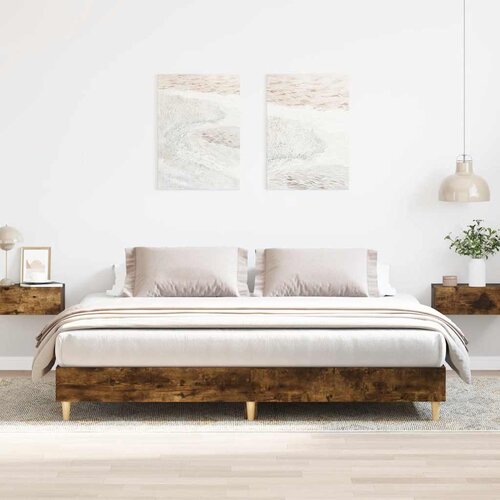 VidaXL Okvir kreveta bez madraca 200x200 cm konstruirano drvo Slike