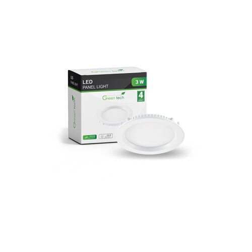 Greentech LED PANEL 3W 6500K UGRADNI OKRUGLI CX-R01-3CW Slike