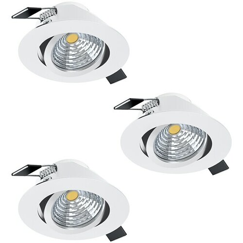 Eglo LED vgradna svetilka Saliceto (Topla bela, Premer: 8,8 cm, Bela, 3 kos) Slike