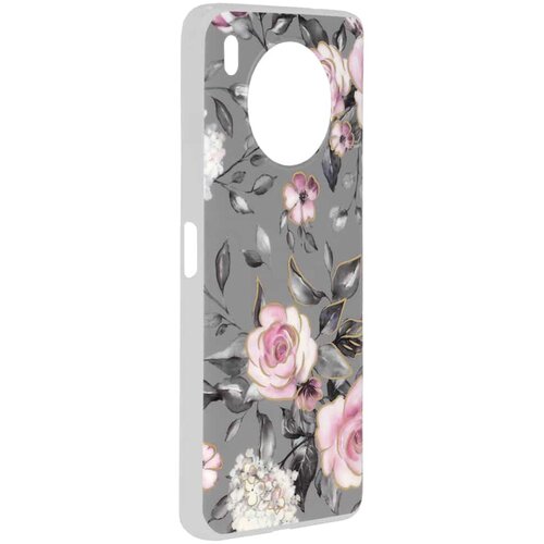 Techsuit Marble Series ovitek za Huawei Nova 8i Bloom of Ruth Gray Slike