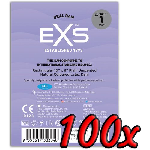 EXS Oral Dam Natural 100 pack Slike