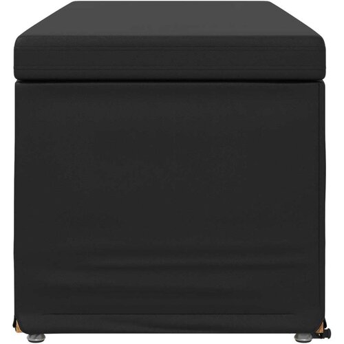  Stolica Crna 101 x 41 x 40 cm Umjetna Koža i Fino Radeći Drvo - Crna 100 cm Umjetna koža Slike