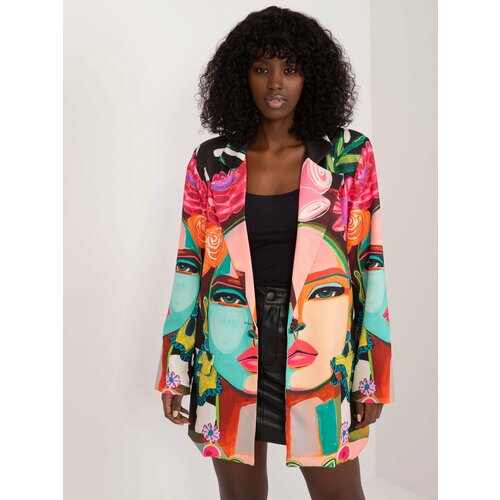 Fashion Hunters Black blazer with a colorful print Slike
