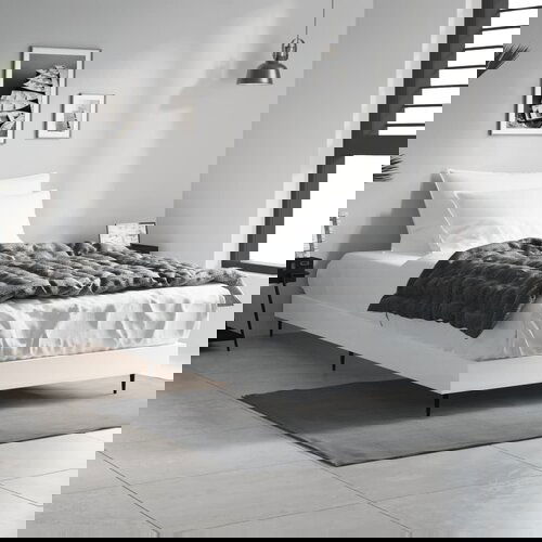 The Living Store Posteljni okvir bel 90x200 cm inženirski les - Posteljni Okvir, (21529974) Cene