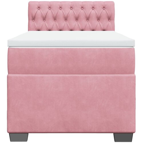 Box spring krevet s madracem ružičasti 80 x 200 cm bar&amp;scaron;unasti Slike