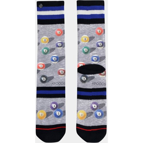 XPOOOS Men's Grey Patterned Socks Cene
