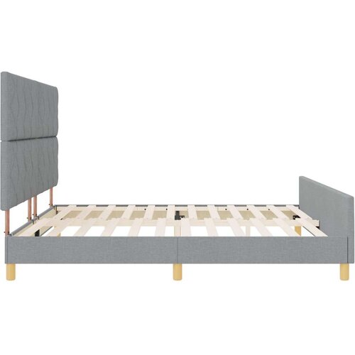 VidaXL Svjetlosiva Tkanina Krevetna Okvir 200x200 cm Slike