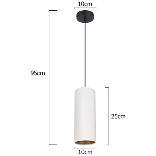  Visilica na sajli AVALO 1xE27/60W/230V bela/bakrena Slike